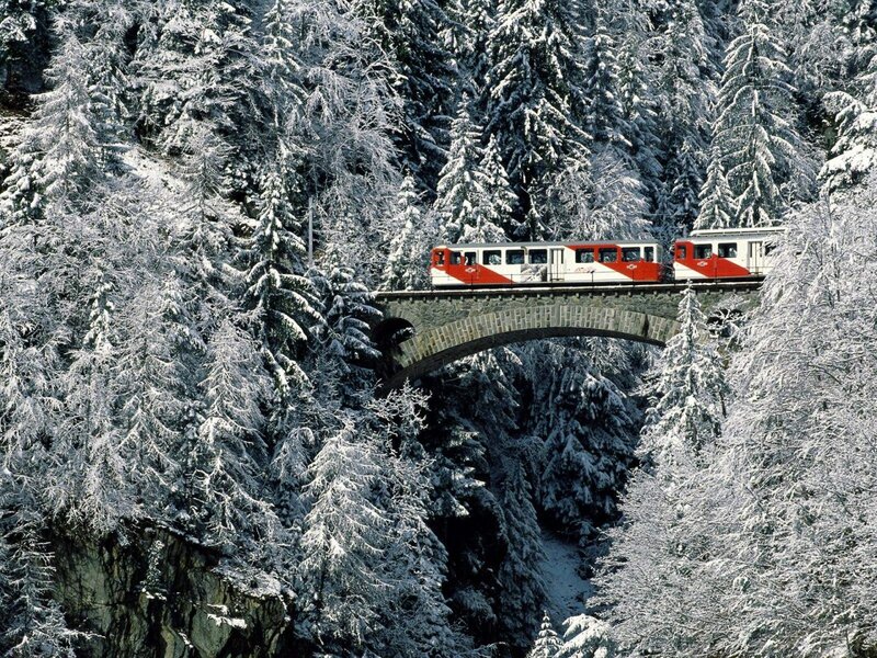Red and White Train — Serene