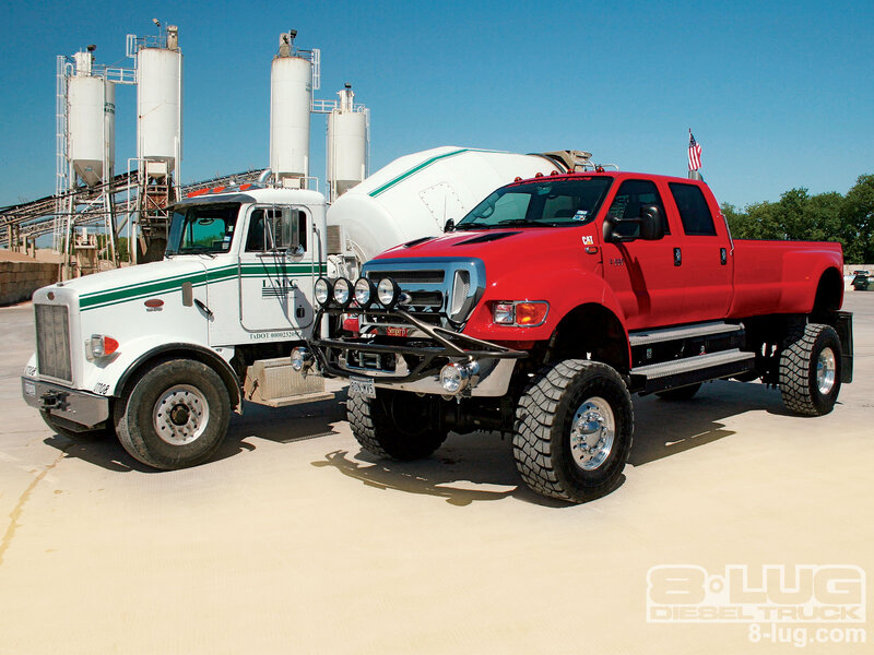 Red and White Trucks