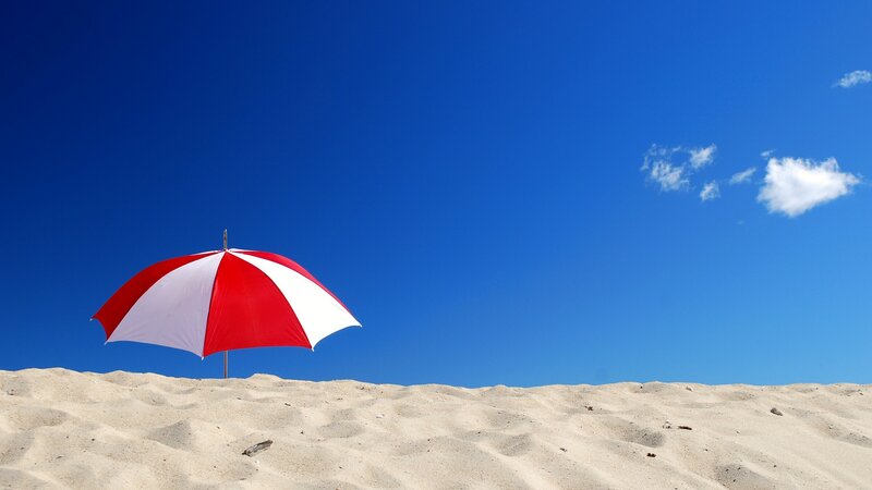 Red and White Umbrella