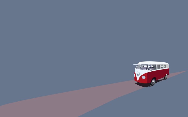 Red and White Van — Blue