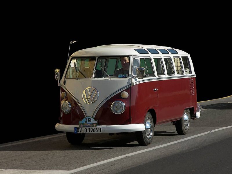 Red and White Van — Dramatic
