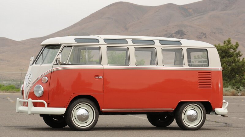 Red and White Van — Serene, Afternoon