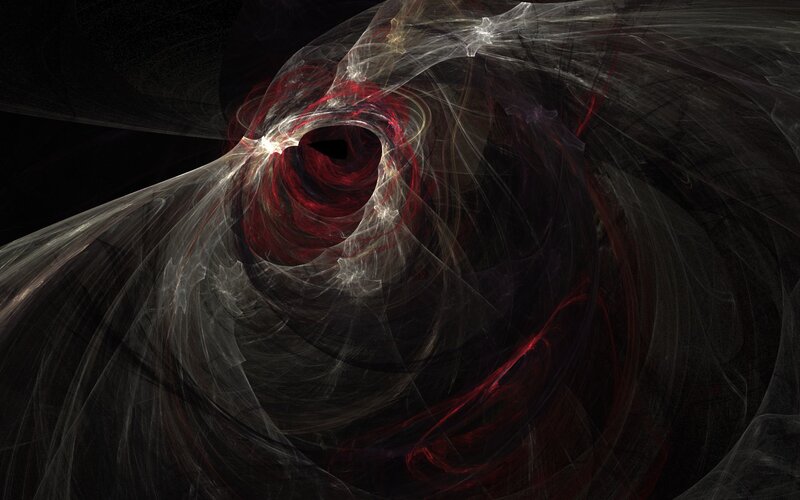Red and White Vortex — Black