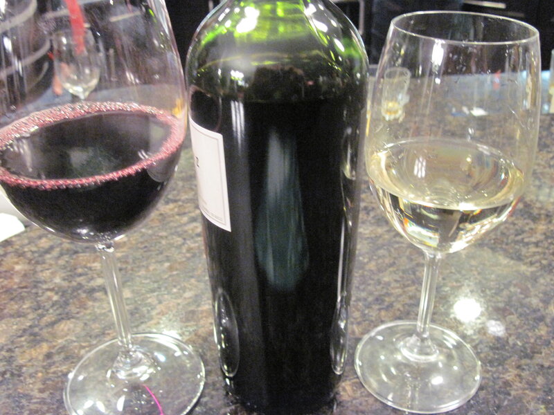 Red and White Wine Glasses