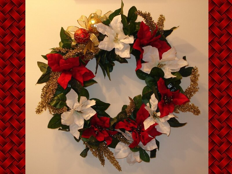 Red and White Wreath