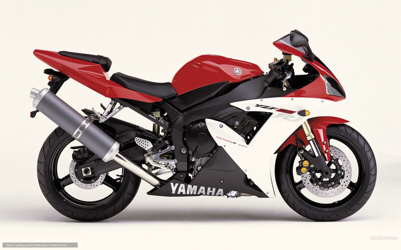 Red and white Yamaha sportbike