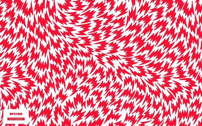Red and white zigzag pattern
