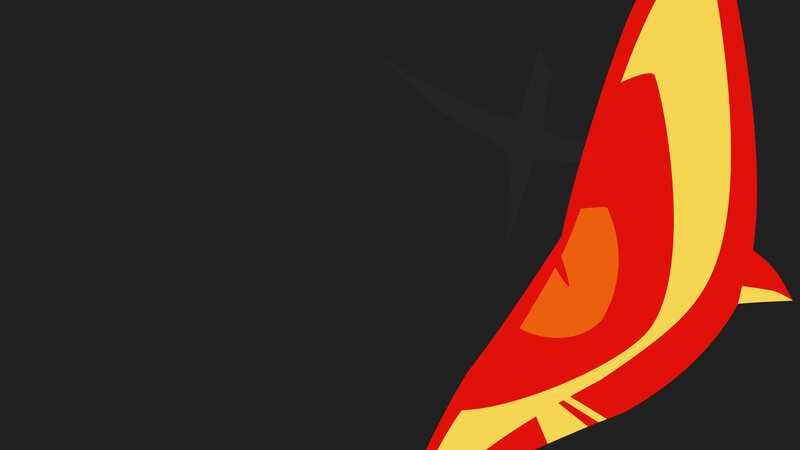 Red and Yellow Abstract Shape