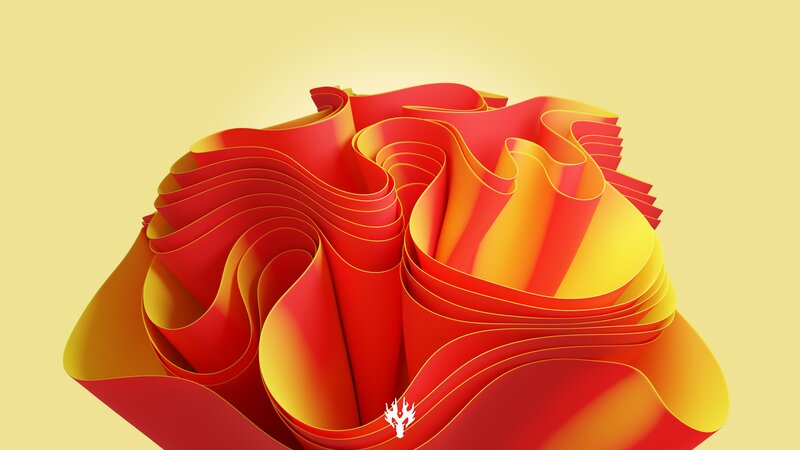 Red and Yellow Abstract Swirl
