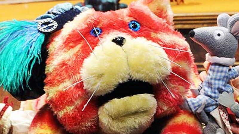 Red and Yellow Cat Puppet