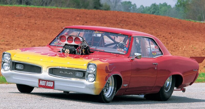 Red and Yellow Drag Car — Dynamic