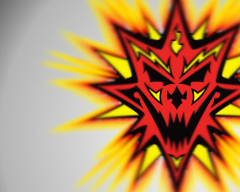 red and yellow explosion logo