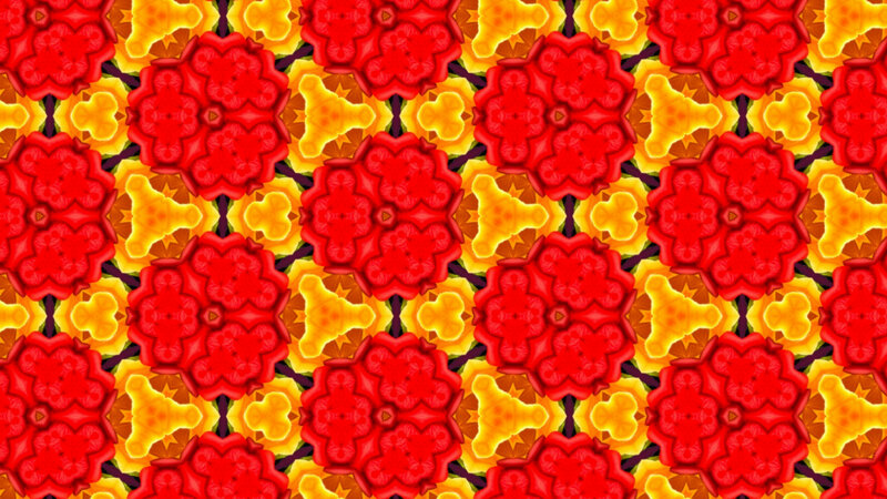 Red and Yellow Floral Pattern