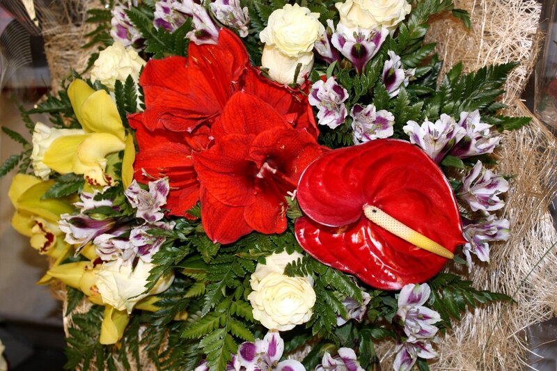 Red and Yellow Flower Bouquet
