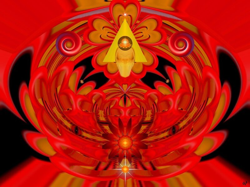 Red and Yellow Fractal Design