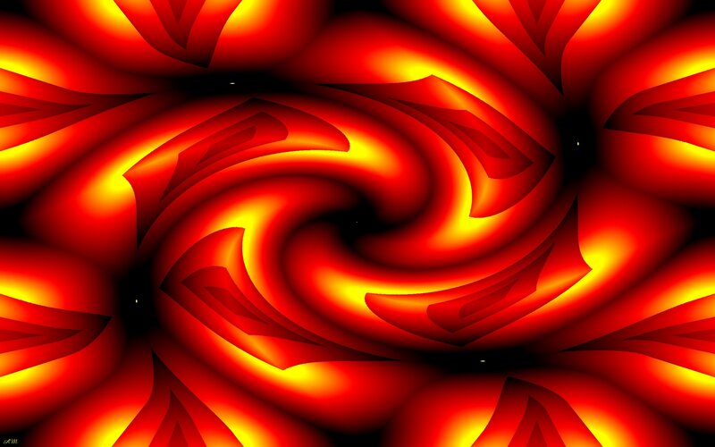 Red and yellow fractal swirl