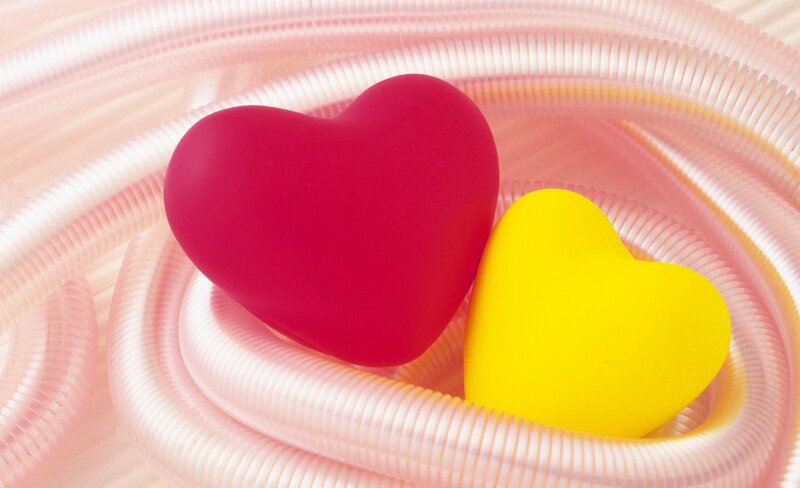 Red and Yellow Hearts