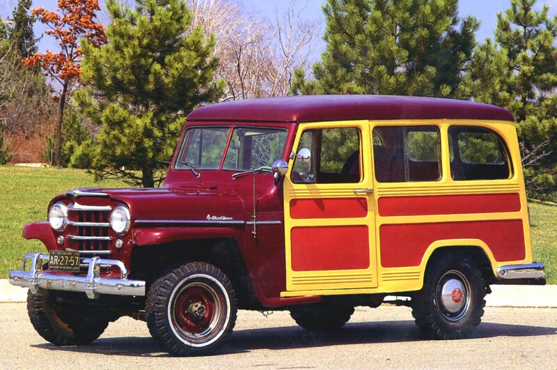 Red and Yellow Jeep Willys