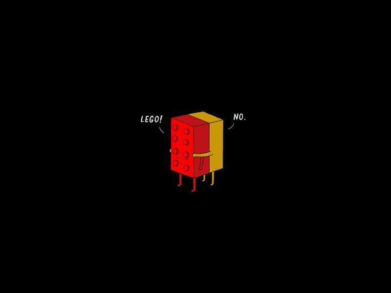 Red and Yellow Lego Figure