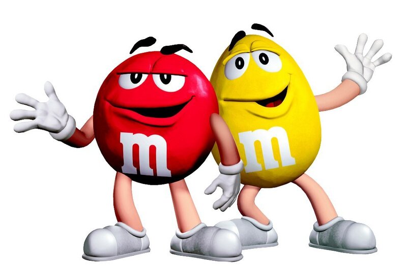 Red and Yellow M&m Characters