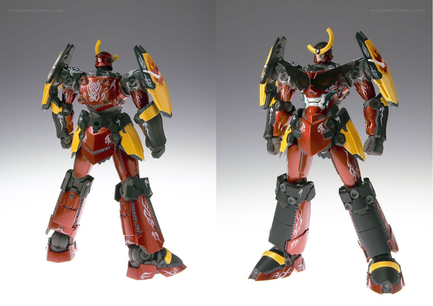 red and yellow robot figure