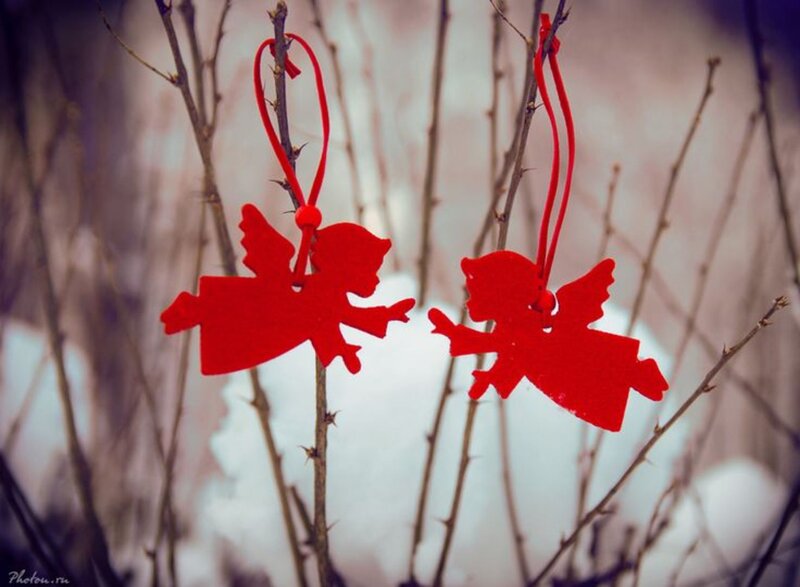 Red Angel Ornaments