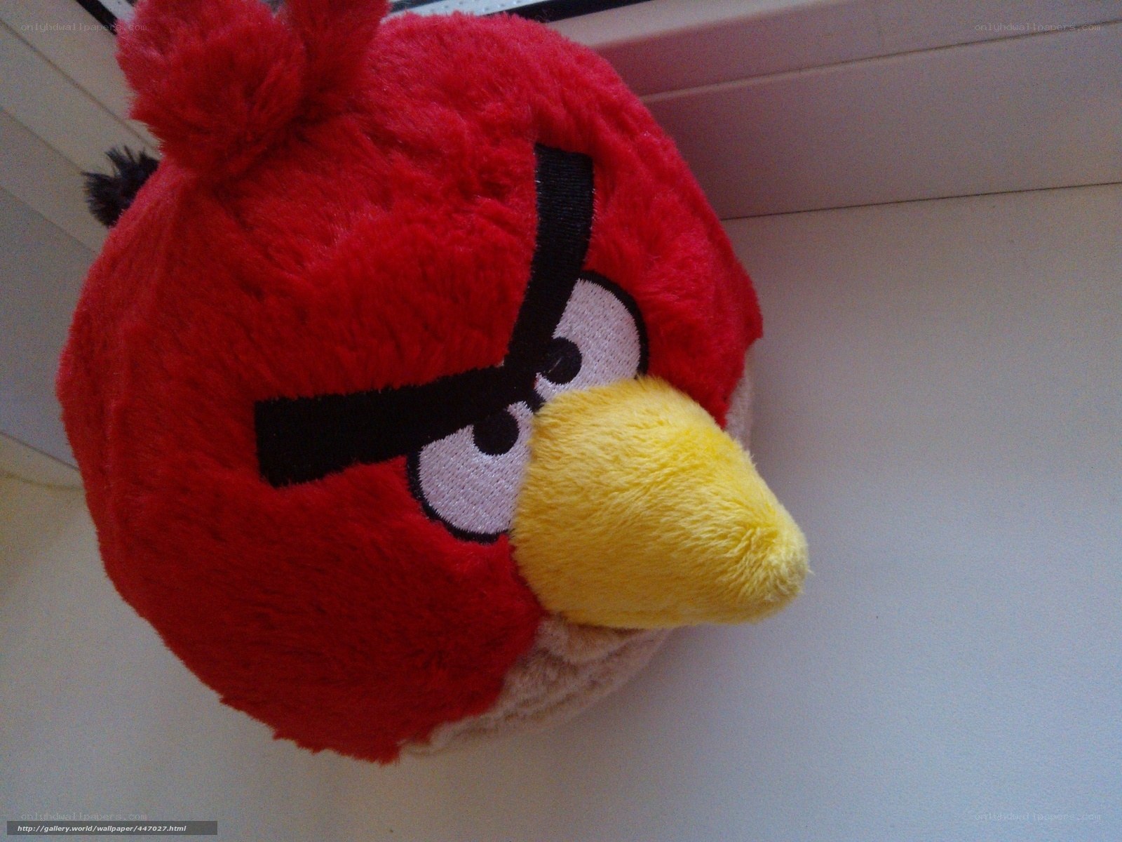 red angry bird plush toy