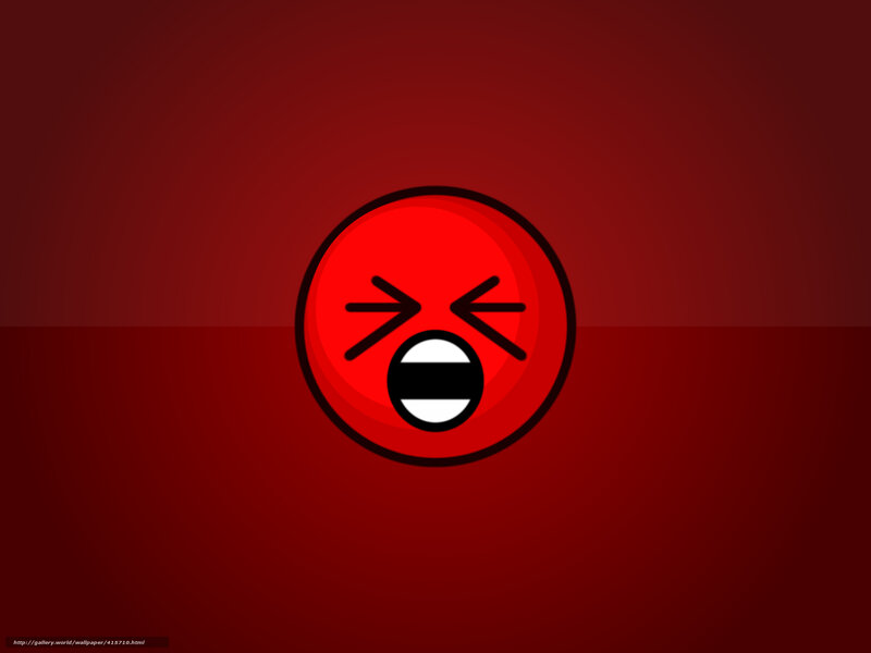 red angry emoji face