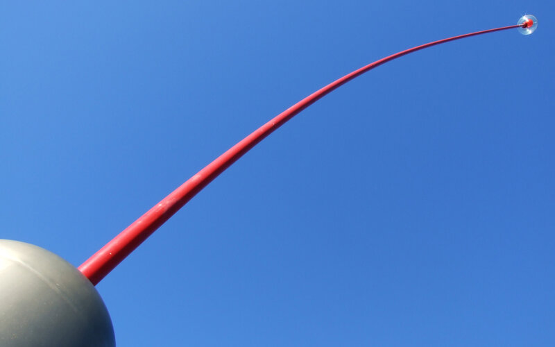 Red Antenna on Sphere