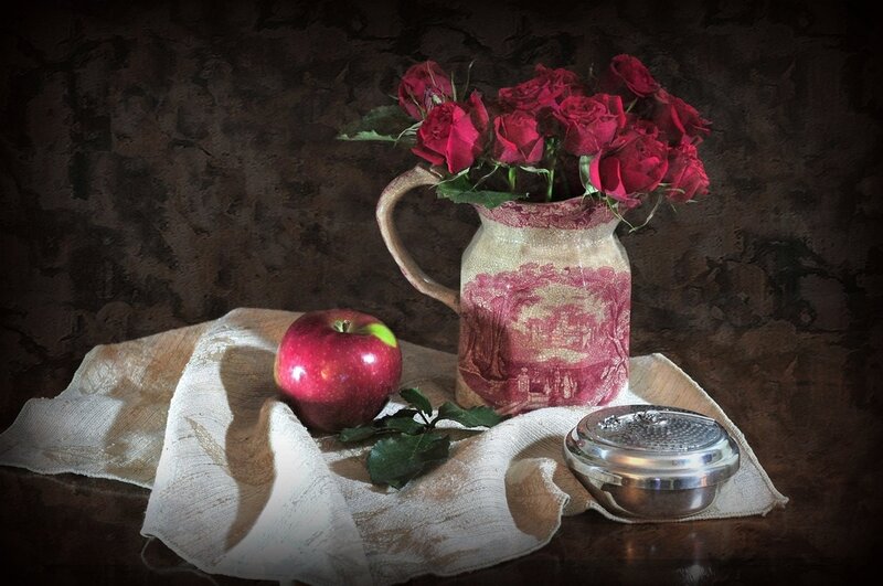 Red Apple and Roses