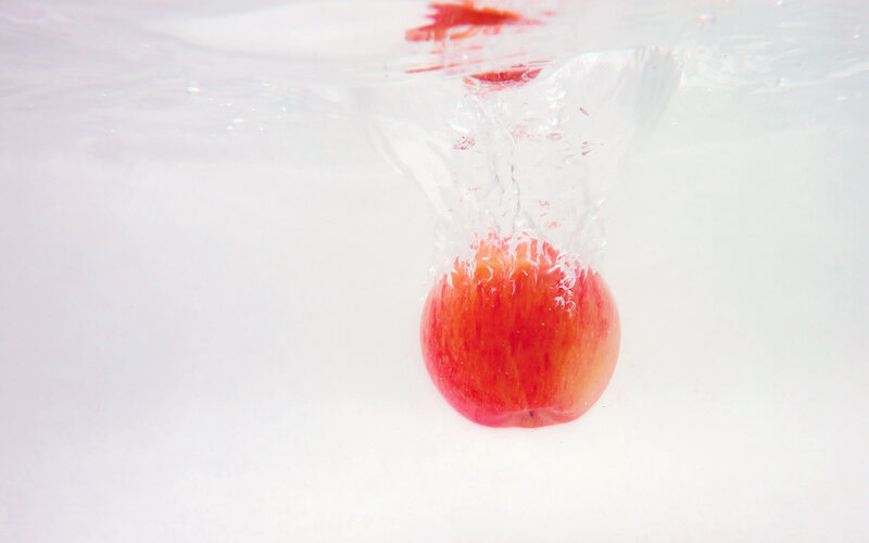 Red Apple in Water — Calm