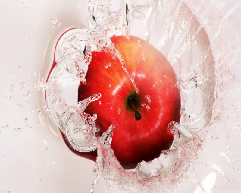 Red Apple in Water