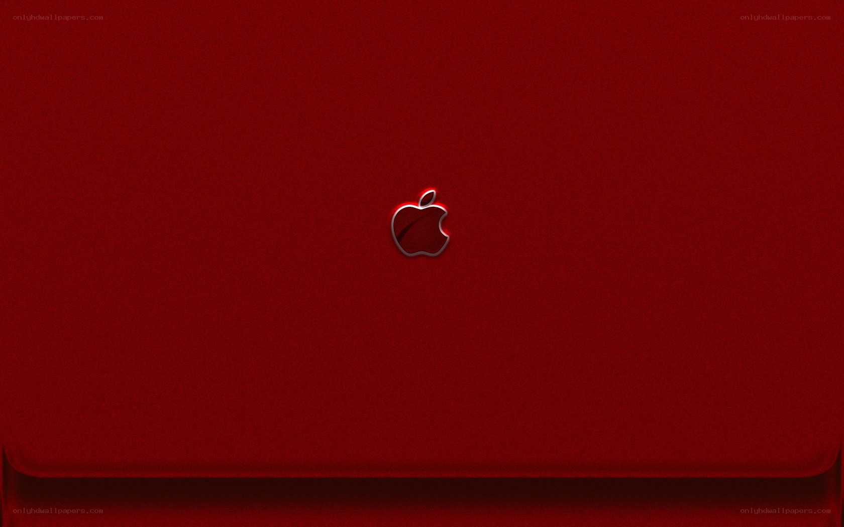 Red Apple laptop lid
