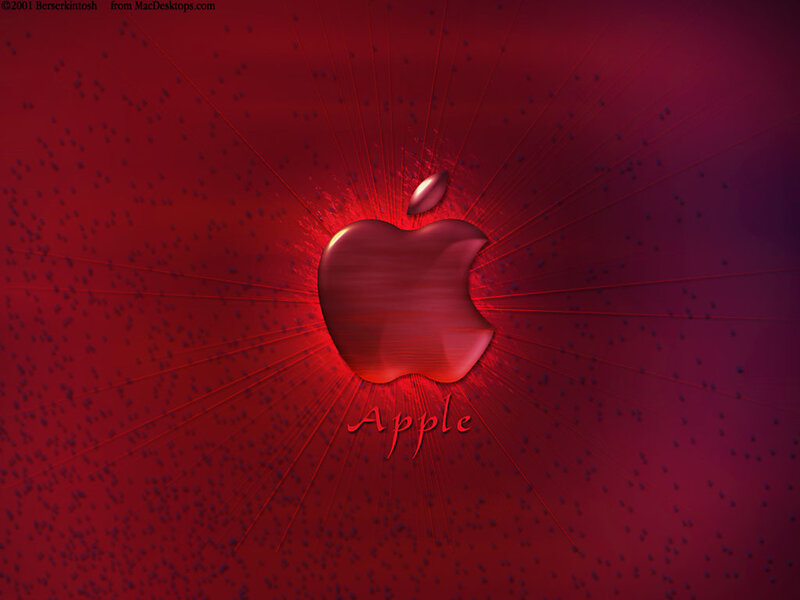 Red Apple Logo — Dramatic, Digital Art
