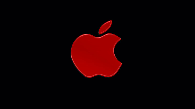 Red Apple Logo — Minimalist, 3d Render