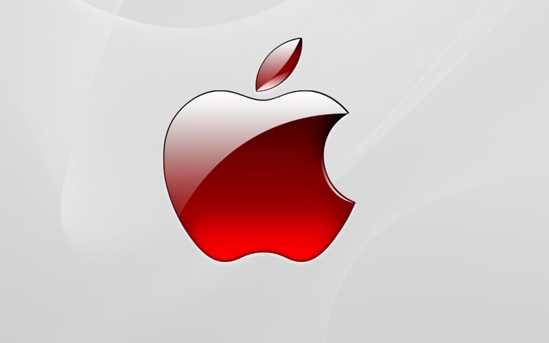 Red Apple Logo — Minimalist, Vector Art