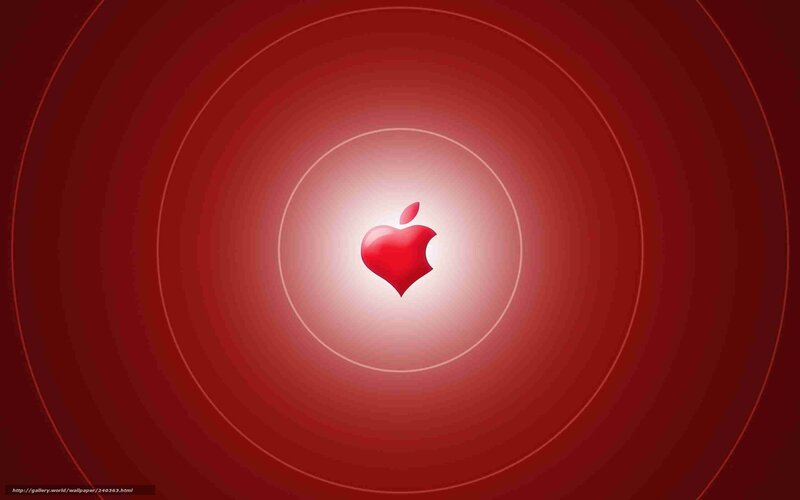 Red Apple Logo on Circles