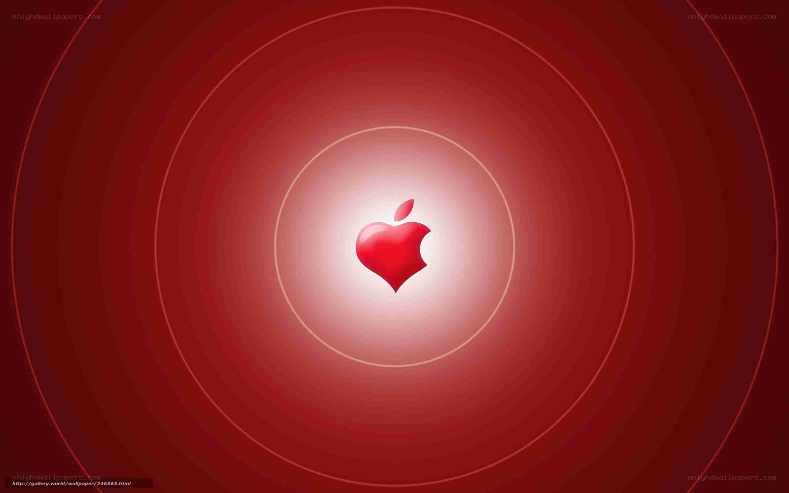 Red Apple Logo on Circles