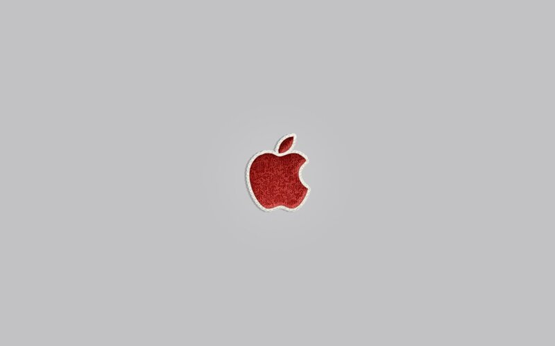 red apple logo patch