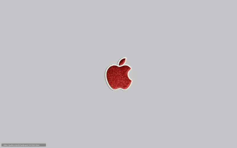 red apple logo patch