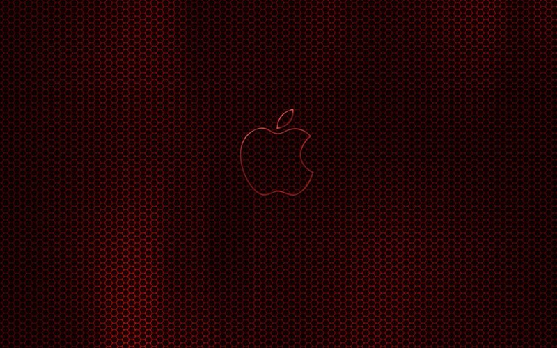red apple logo wallpaper