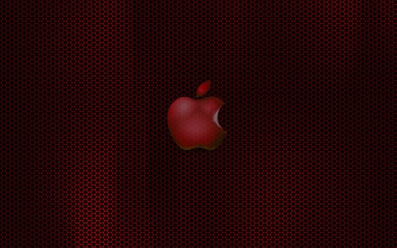red apple logo wallpaper