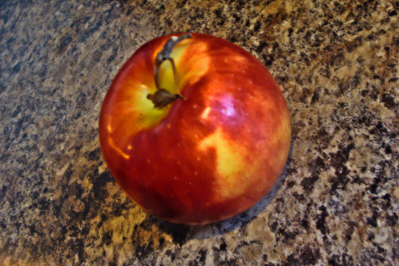 Red Apple on Countertop
