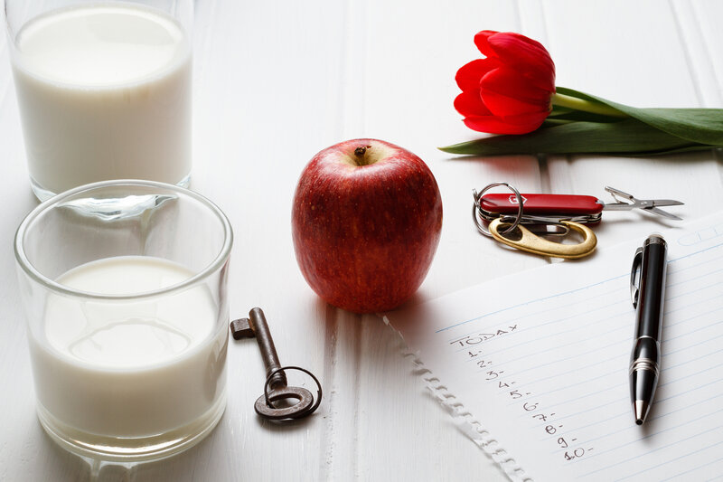Red Apple on Table