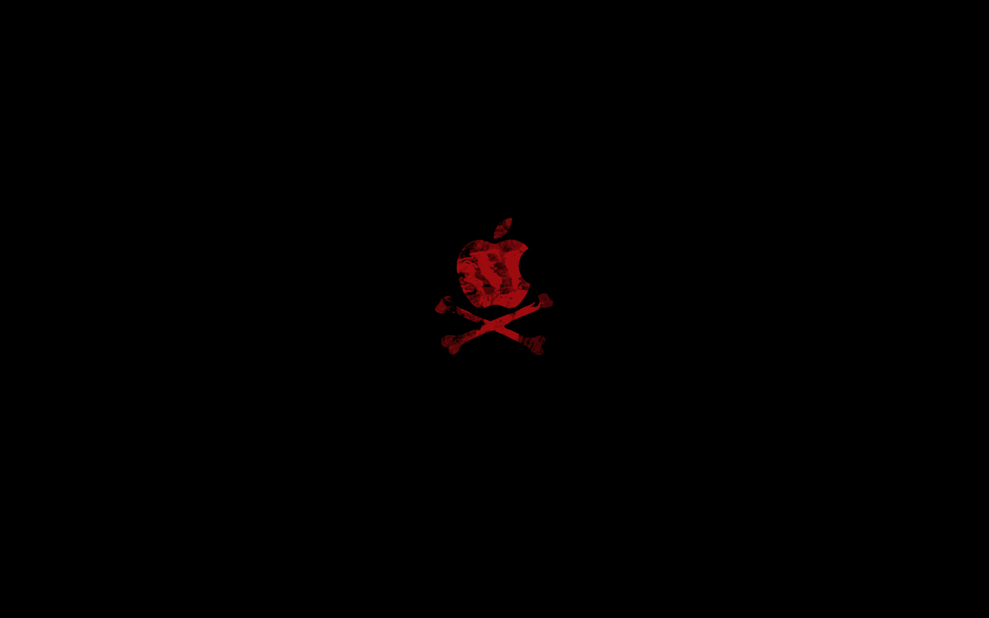 Red Apple Skull and Crossbones