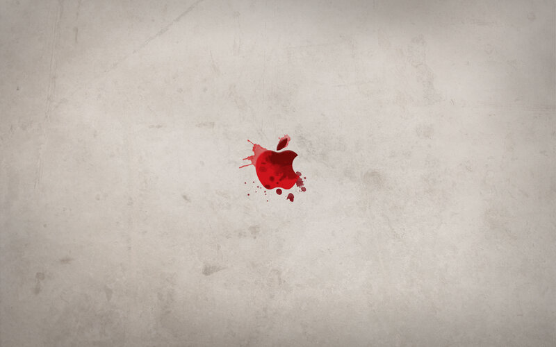 Red apple splatter art
