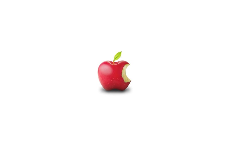 Red Apple with Bite — Neutral, 3d Render