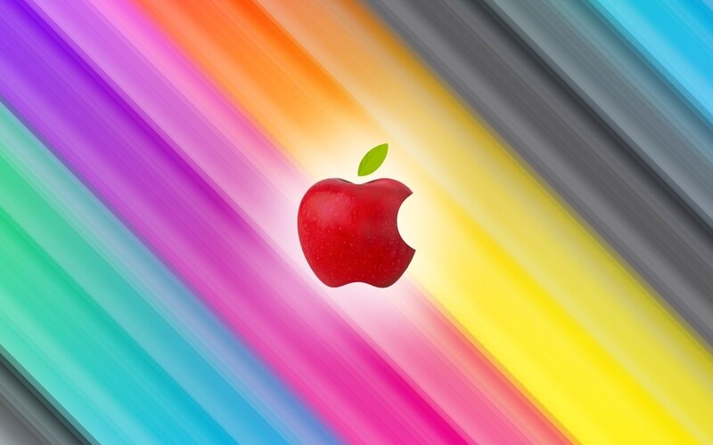 Red Apple with Bite — Vibrant