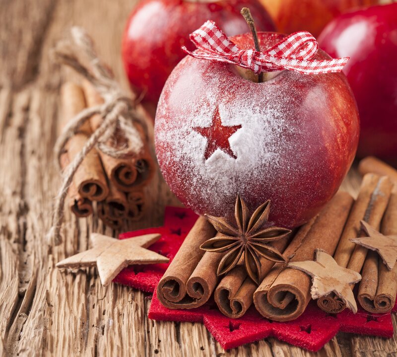 Red Apple with Cinnamon — Festive