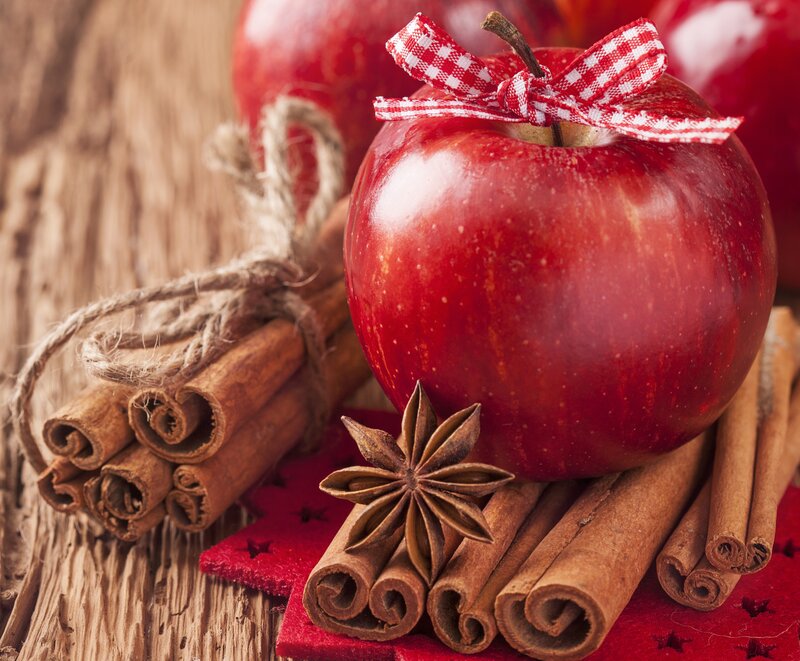 Red Apple with Cinnamon